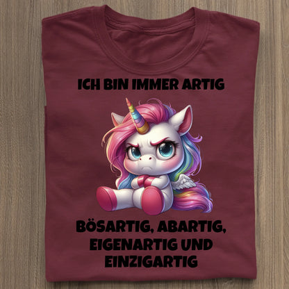 Immer artig - Organic Women's Shirt (personalisierbar) Serena T-Shirt ST ST Burgundy