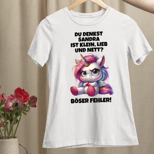 Klein, lieb und nett - Organic Women's Shirt (personalisierbar)