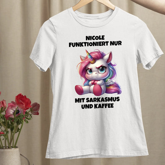 Sarkasmus und Kaffee - Organic Women's Shirt (personalisierbar)