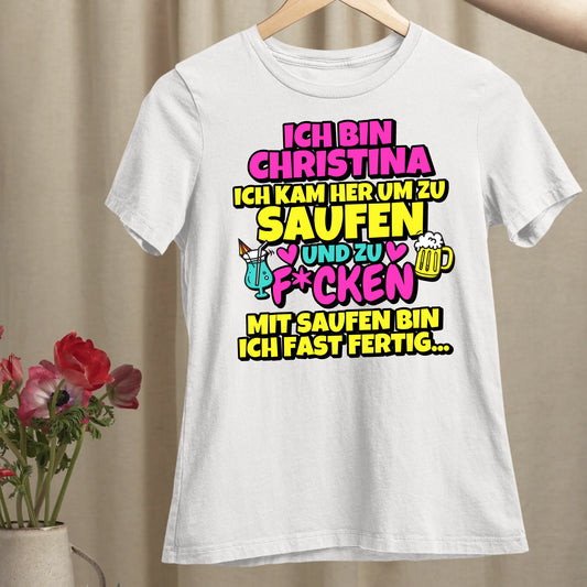 Saufen und f*cken - Organic Women's Shirt (personalisierbar)