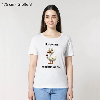 Es eskaliert eh - Organic Women's Shirt (personalisierbar)