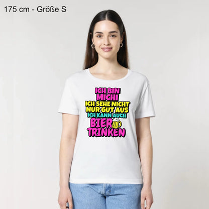 Ich kann auch Bier trinken - Organic Women's Shirt (personalisierbar)