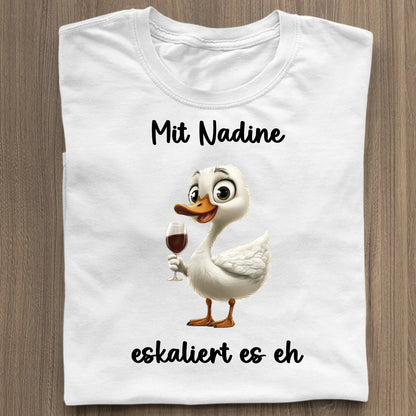 Es eskaliert eh - Organic Women's Shirt (personalisierbar) Serena T-Shirt ST ST White