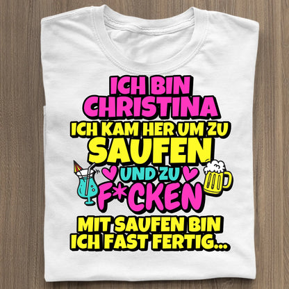 Saufen und f*cken - Organic Women's Shirt (personalisierbar) Serena T-Shirt ST ST White