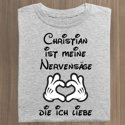 Meine Nervensäge - Organic Women's Shirt (personalisierbar) Serena T-Shirt ST ST Heather-Grey