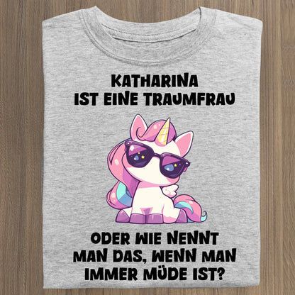 Traumfrau - Organic Women's Shirt (personalisierbar) Serena T-Shirt ST ST Heather-Grey
