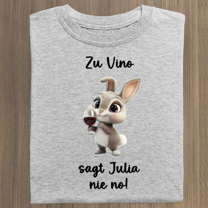 Zu Vino sag ich nie no! - Organic Women's Shirt (personalisierbar) Serena T-Shirt ST ST Heather-Grey