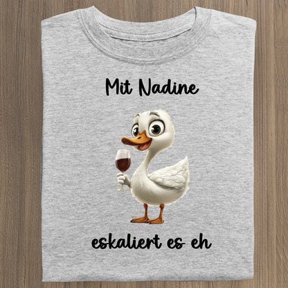 Es eskaliert eh - Organic Women's Shirt (personalisierbar) Serena T-Shirt ST ST Heather-Grey