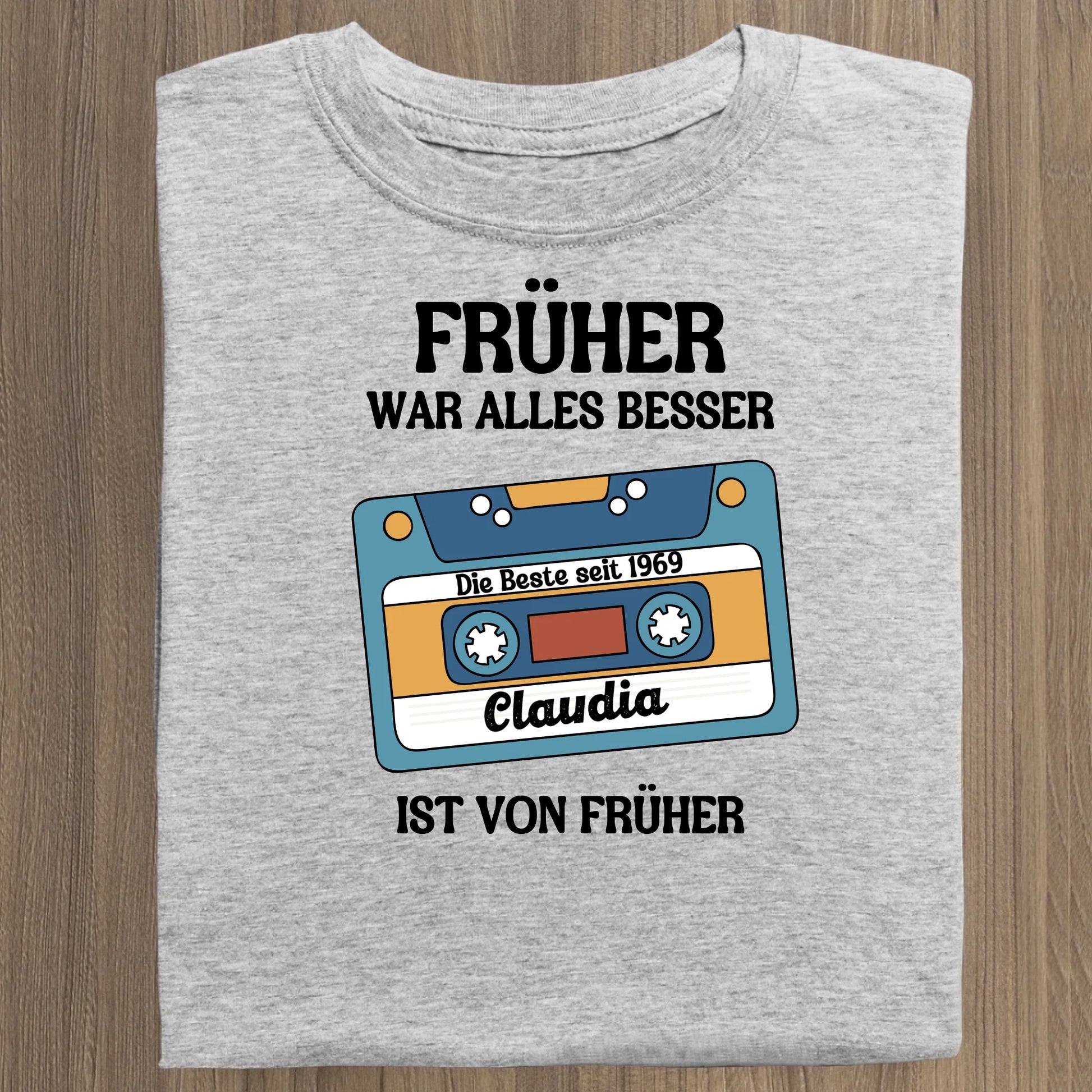 Früher war alles besser - Organic Women's Shirt (personalisierbar) Serena T-Shirt ST ST Heather-Grey