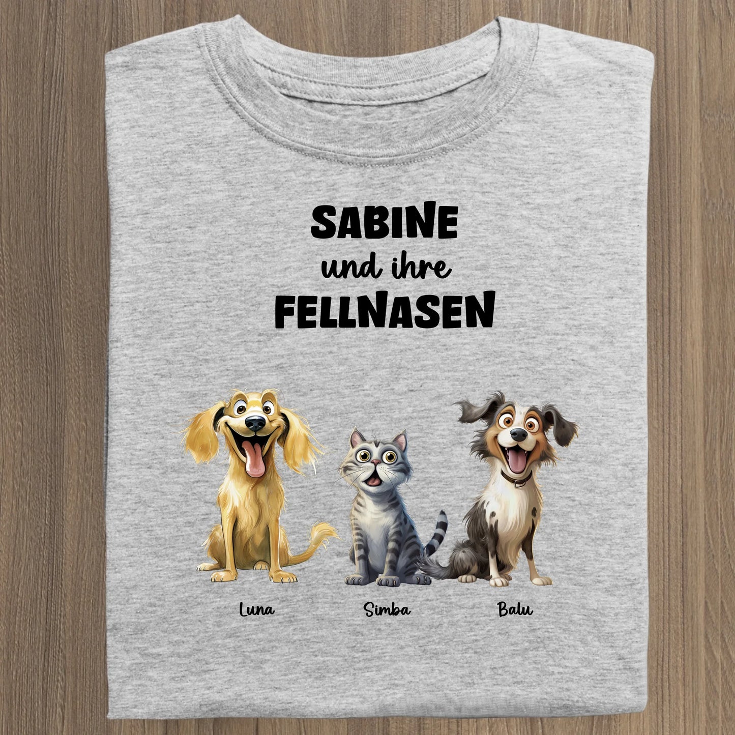 Meine Fellnasen - Organic Women's Shirt (personalisierbar) Serena T-Shirt ST ST Heather-Grey