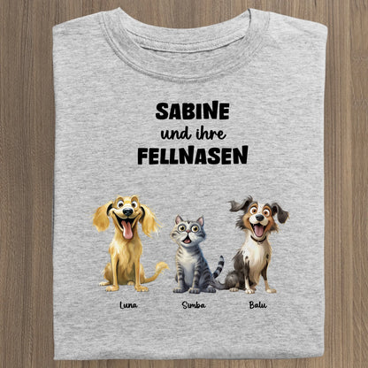 Meine Fellnasen - Organic Women's Shirt (personalisierbar) Serena T-Shirt ST ST Heather-Grey