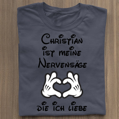 Meine Nervensäge - Organic Women's Shirt (personalisierbar) Serena T-Shirt ST ST French-Navy