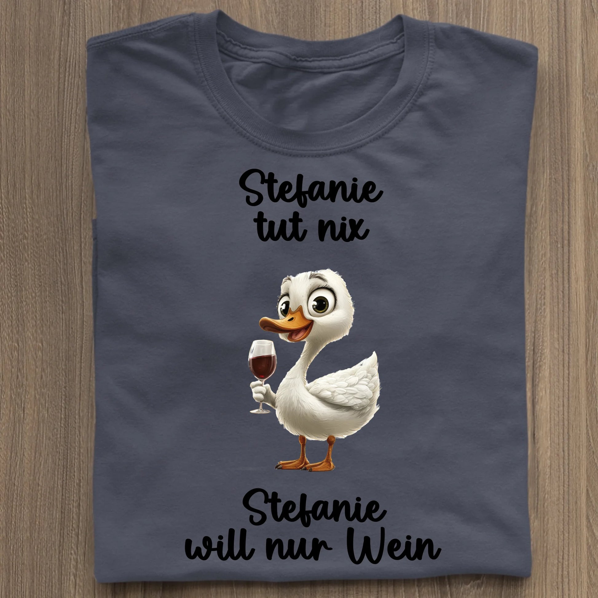 Ich will nur Wein - Organic Women's Shirt (personalisierbar) Serena T-Shirt ST ST French-Navy