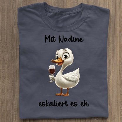 Es eskaliert eh - Organic Women's Shirt (personalisierbar) Serena T-Shirt ST ST French-Navy