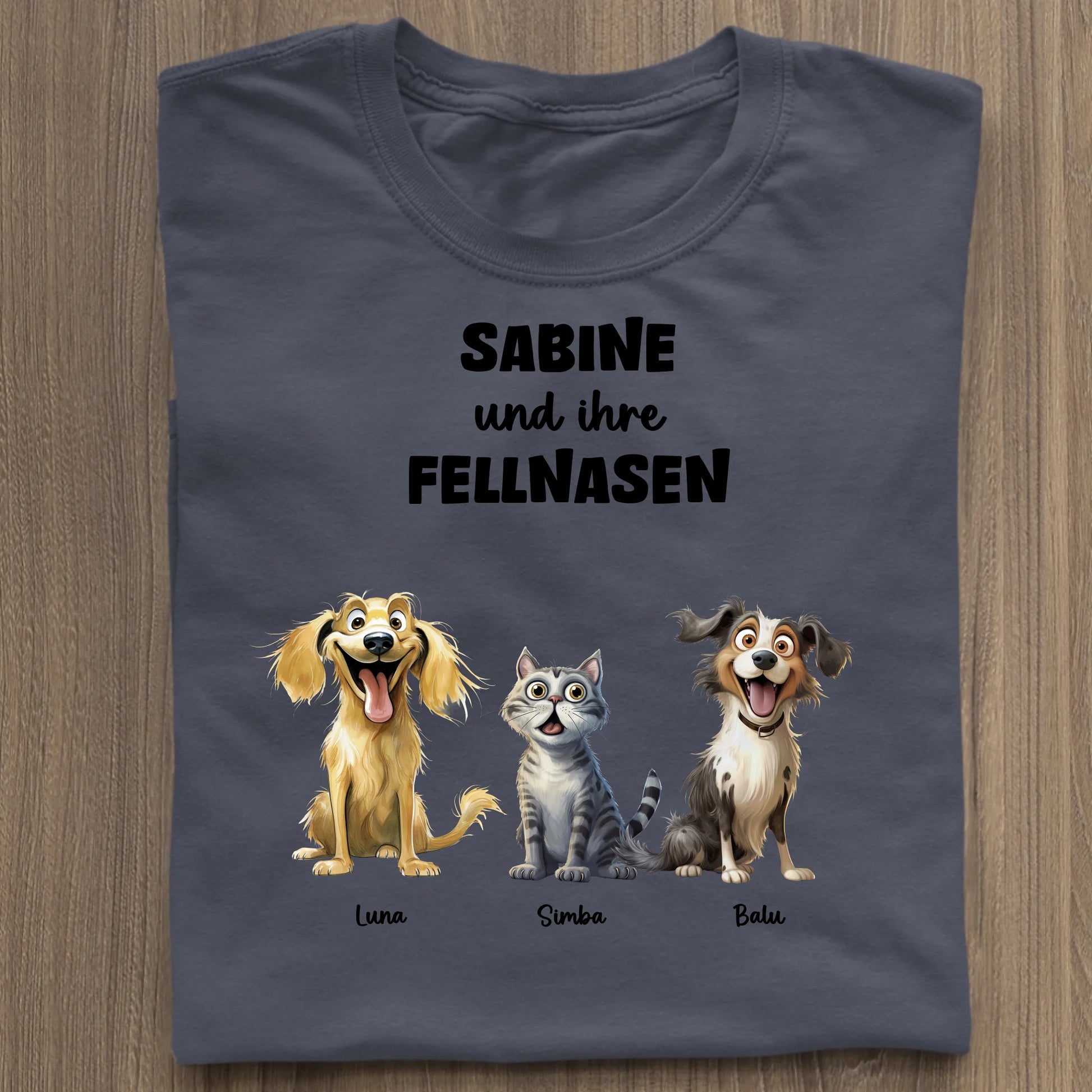 Meine Fellnasen - Organic Women's Shirt (personalisierbar) Serena T-Shirt ST ST French-Navy