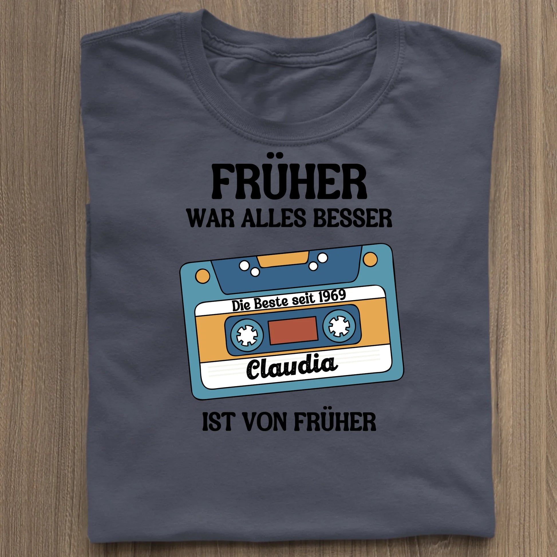 Früher war alles besser - Organic Women's Shirt (personalisierbar) Serena T-Shirt ST ST French-Navy
