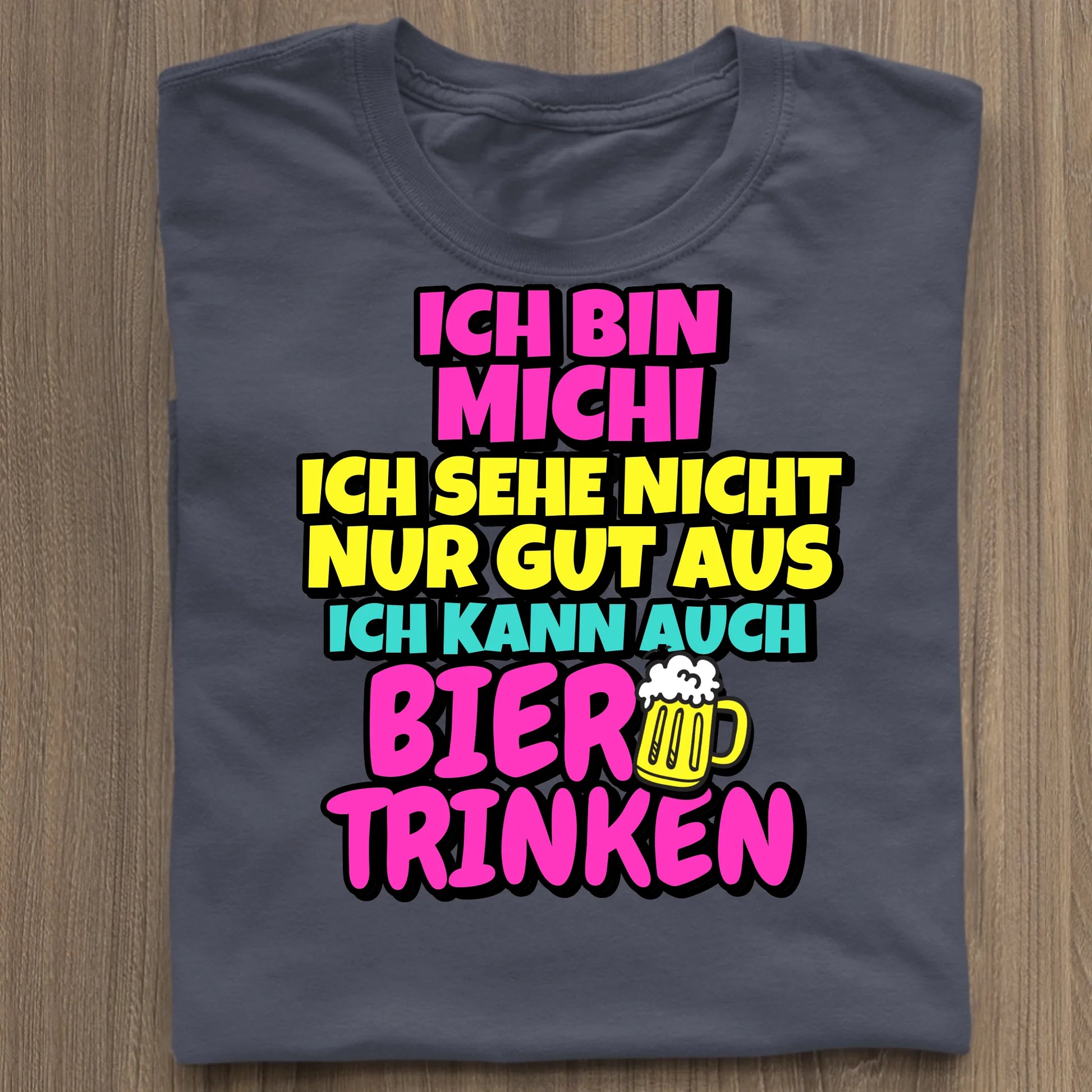 Ich kann auch Bier trinken - Organic Women's Shirt (personalisierbar) Serena T-Shirt ST ST French-Navy