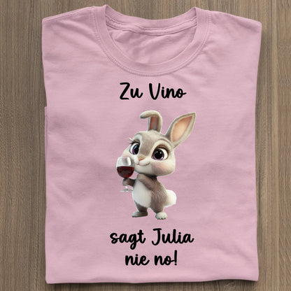 Zu Vino sag ich nie no! - Organic Women's Shirt (personalisierbar) Serena T-Shirt ST ST Cotton-Pink