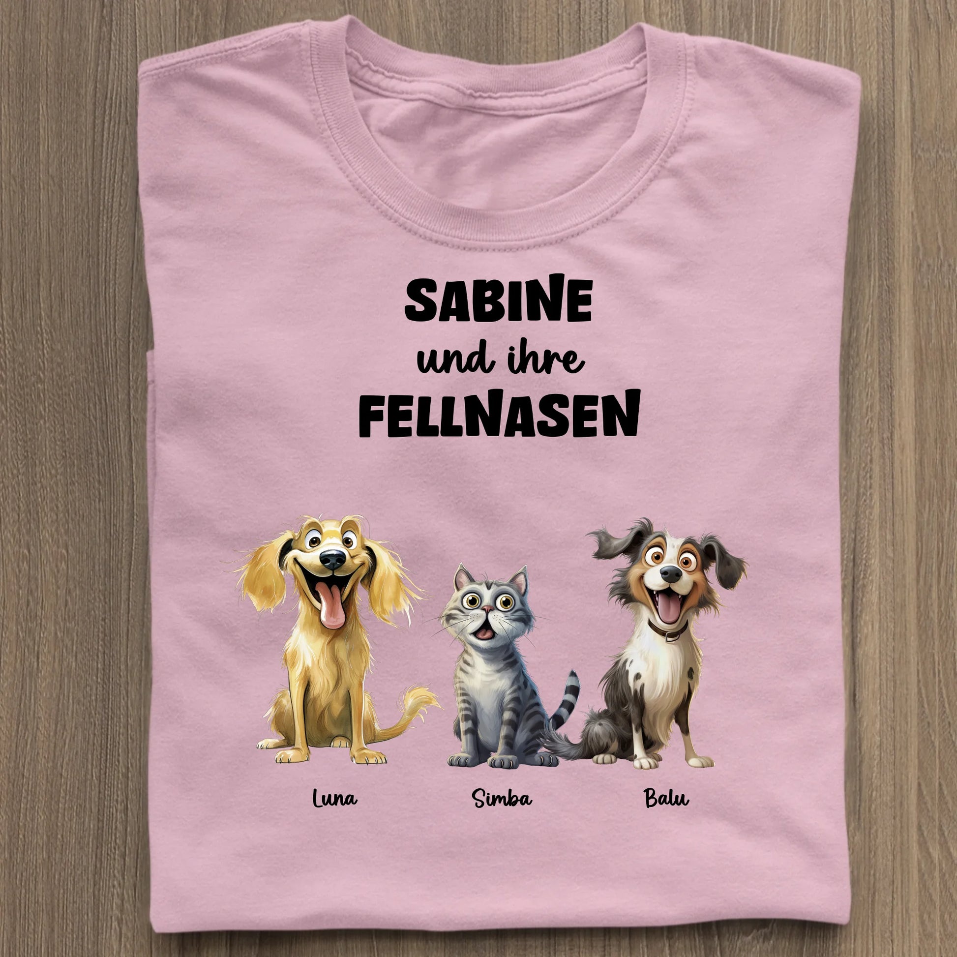 Meine Fellnasen - Organic Women's Shirt (personalisierbar) Serena T-Shirt ST ST Cotton-Pink