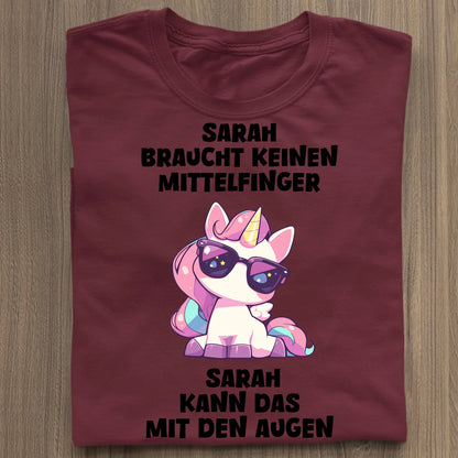 Keinen Mittelfinger - Organic Women's Shirt (personalisierbar) Serena T-Shirt ST ST Burgundy