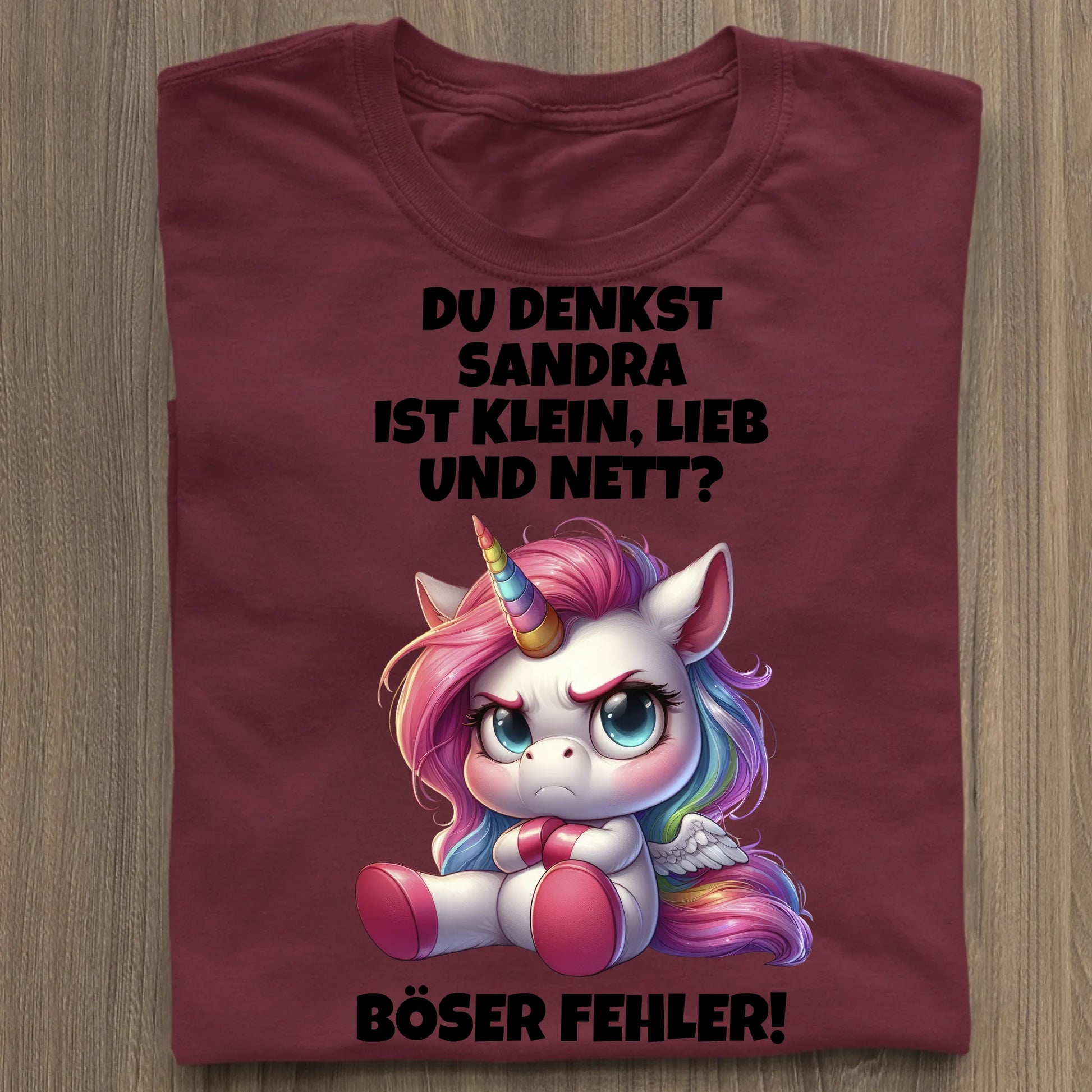 Klein, lieb und nett - Organic Women's Shirt (personalisierbar) Serena T-Shirt ST ST Burgundy