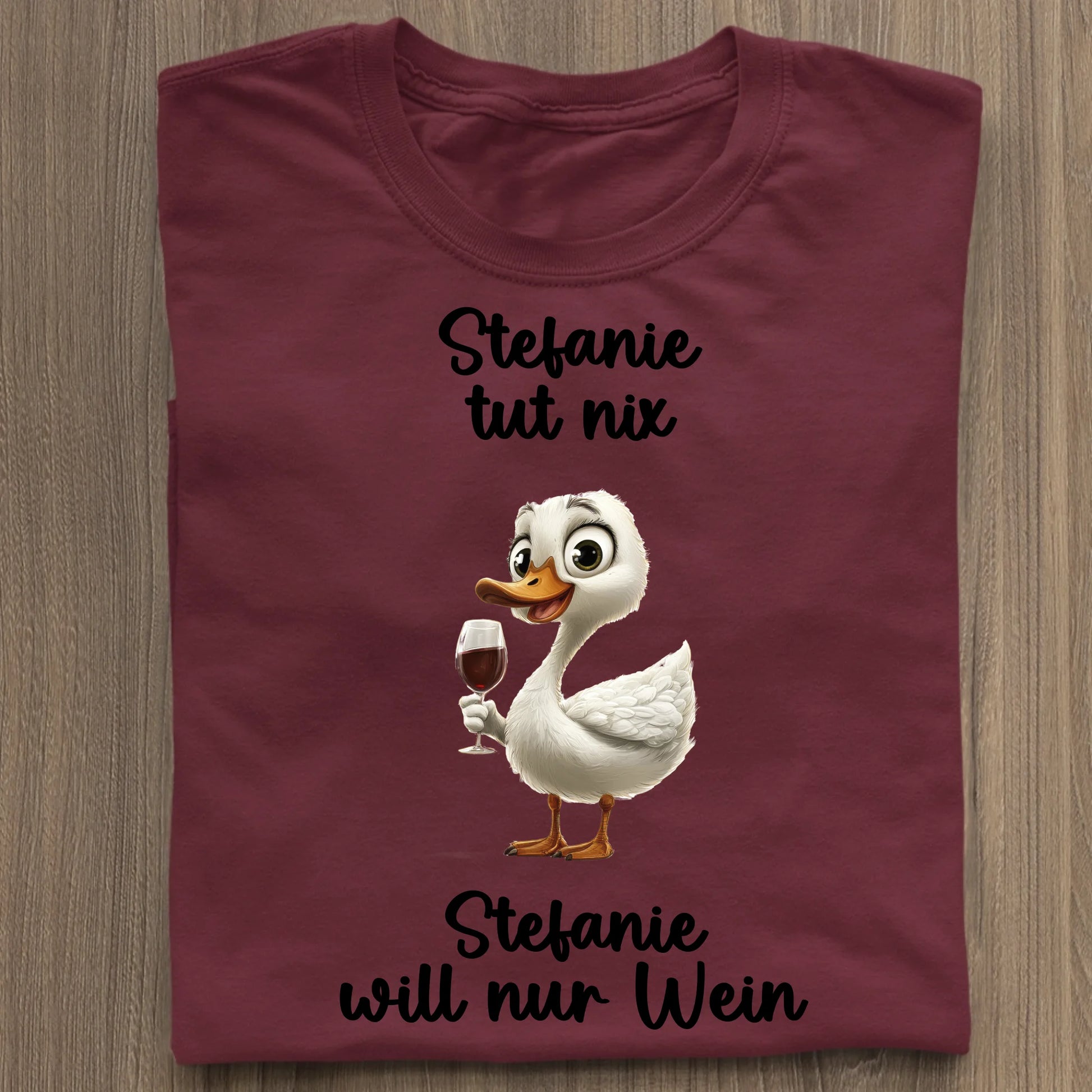 Ich will nur Wein - Organic Women's Shirt (personalisierbar) Serena T-Shirt ST ST Burgundy