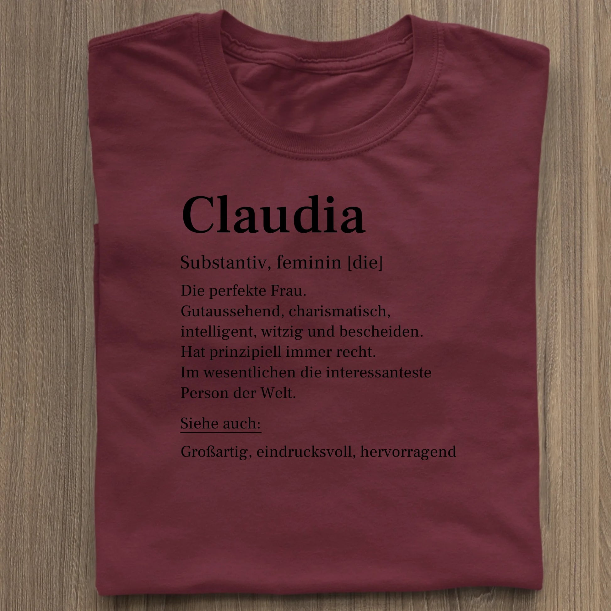 Definition - Organic Women's Shirt (personalisierbar) Serena T-Shirt ST ST Burgundy