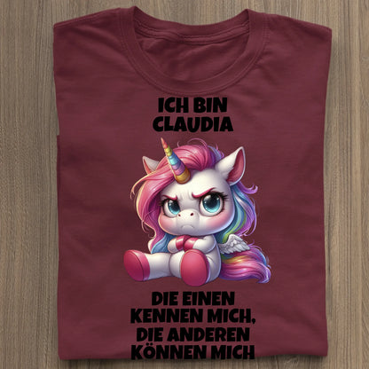 Die einen kennen mich - Organic Women's Shirt (personalisierbar) Serena T-Shirt ST ST Burgundy