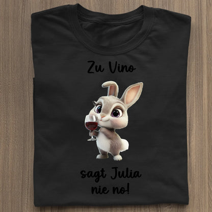 Zu Vino sag ich nie no! - Organic Women's Shirt (personalisierbar) Serena T-Shirt ST ST Black