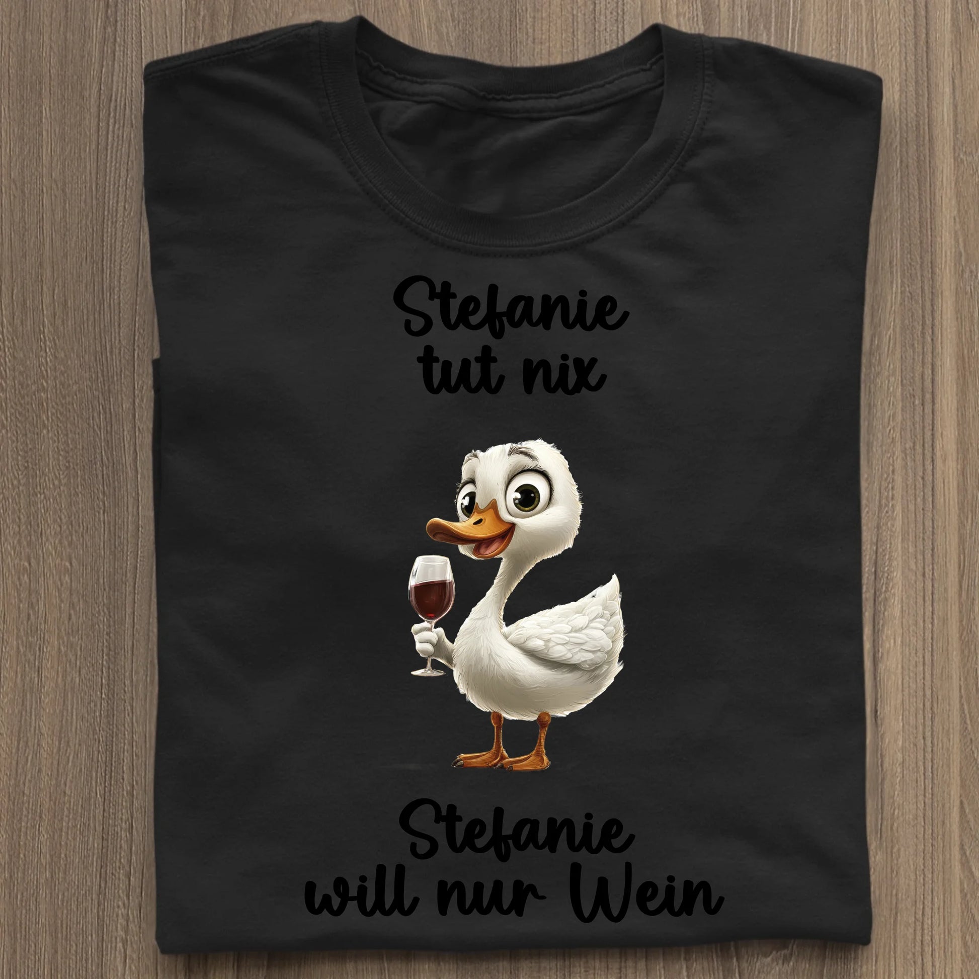 Ich will nur Wein - Organic Women's Shirt (personalisierbar) Serena T-Shirt ST ST Black