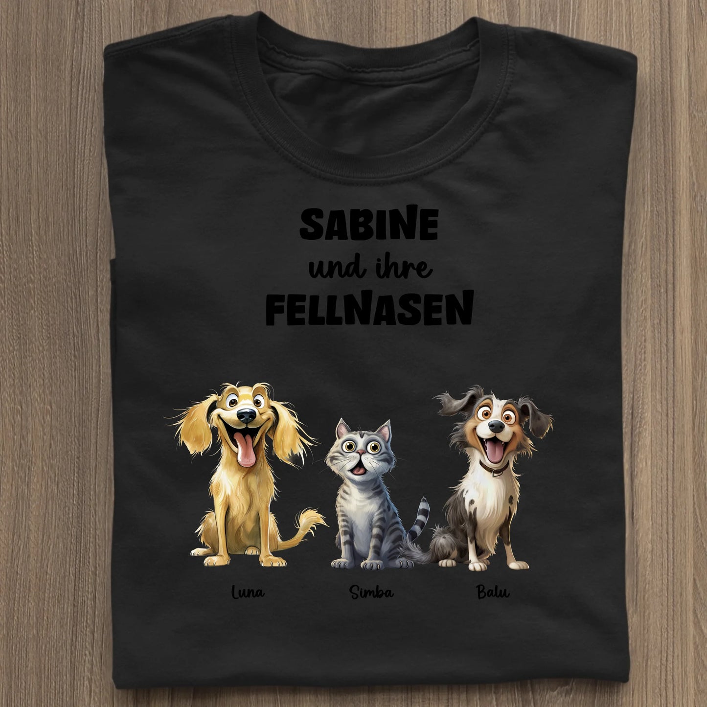 Meine Fellnasen - Organic Women's Shirt (personalisierbar) Serena T-Shirt ST ST Black