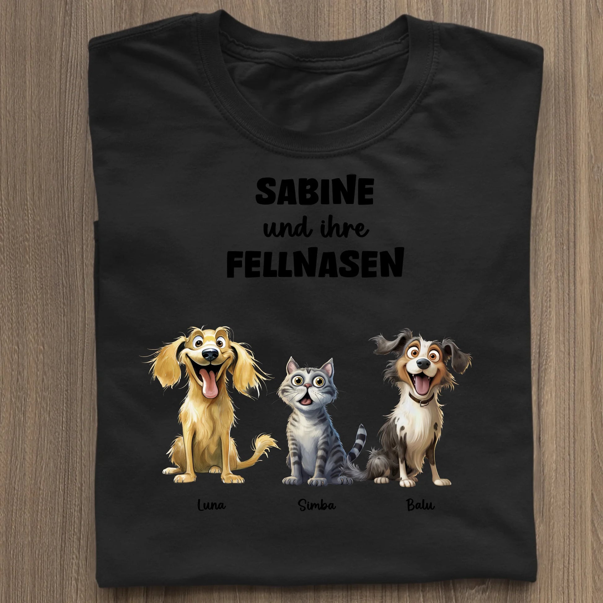 Meine Fellnasen - Organic Women's Shirt (personalisierbar) Serena T-Shirt ST ST Black