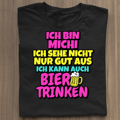 Ich kann auch Bier trinken - Organic Women's Shirt (personalisierbar) Serena T-Shirt ST ST Black