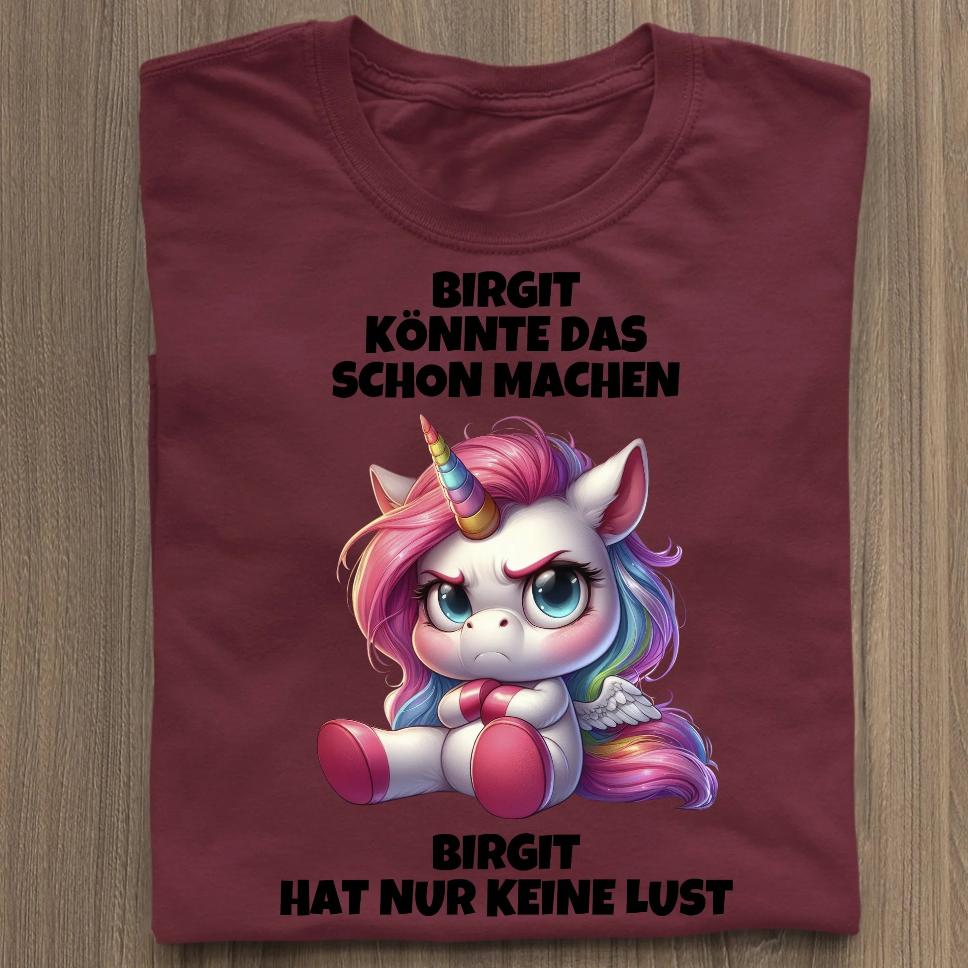 Nur keine Lust - Organic Women's Shirt (personalisierbar) Serena T-Shirt ST ST Burgundy