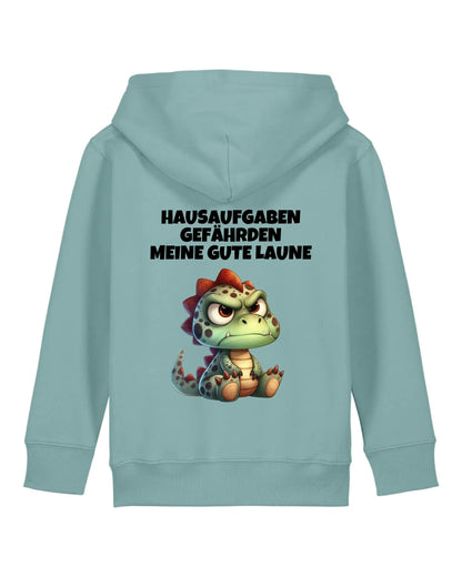 Hausaufgaben - Organic Kid's Hoodie (personalisierbar) Mini Cruiser Hoodie ST ST Teal-Monstera