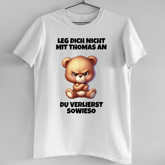 Leg dich nicht mit mir an - Organic Men's Shirt (personalisierbar)