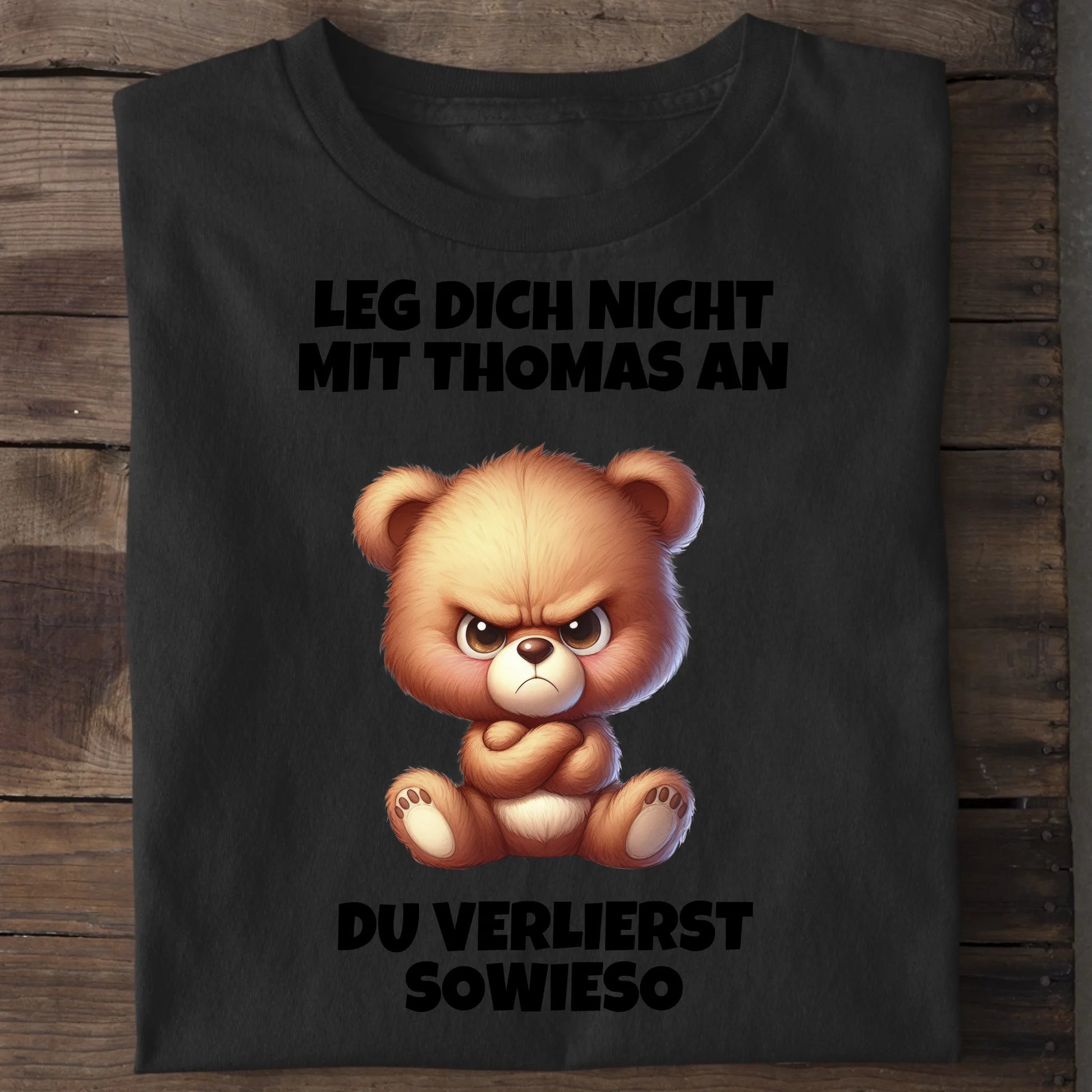 Leg dich nicht mit mir an - Organic Men's Shirt (personalisierbar) Crafter T-Shirt ST ST Black