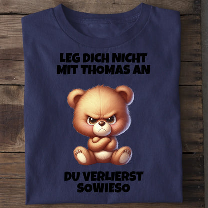 Leg dich nicht mit mir an - Organic Men's Shirt (personalisierbar) Crafter T-Shirt ST ST French-Navy