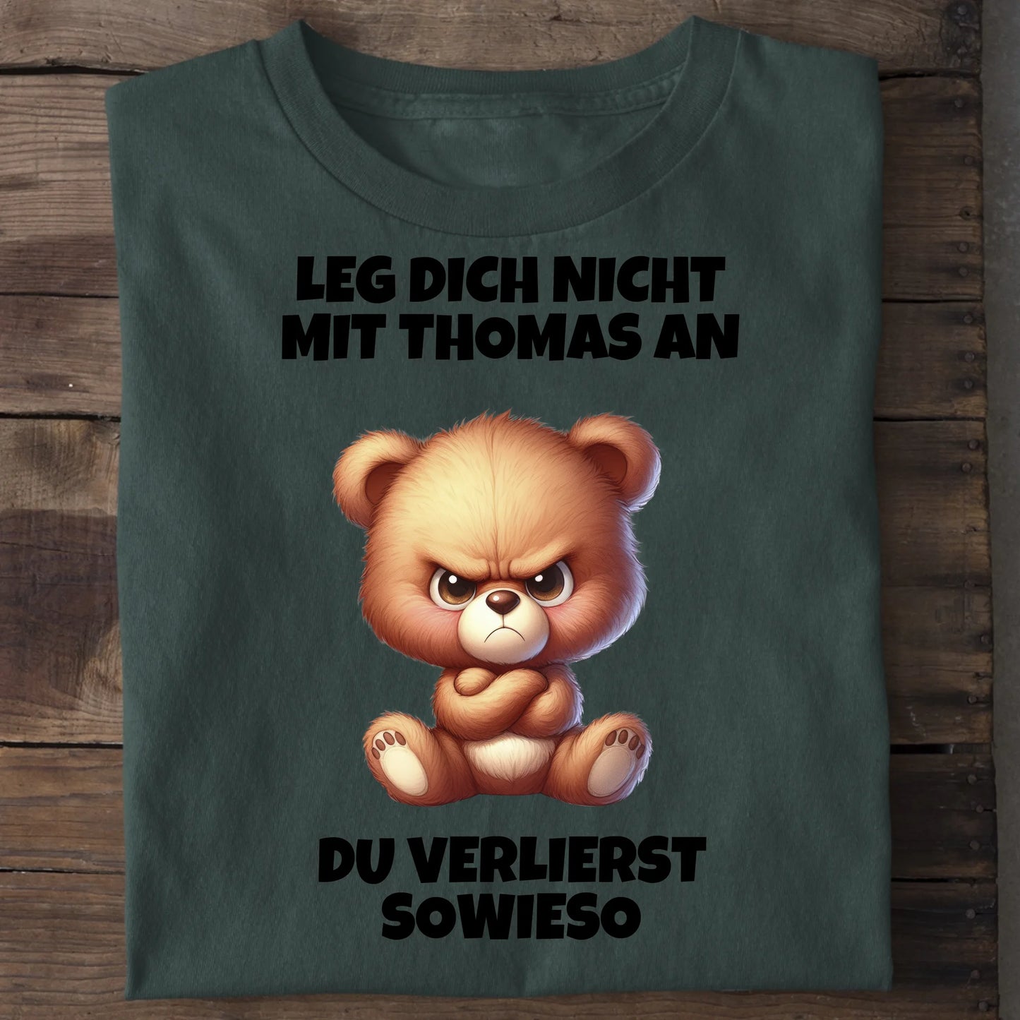 Leg dich nicht mit mir an - Organic Men's Shirt (personalisierbar) Crafter T-Shirt ST ST Bottled-Green