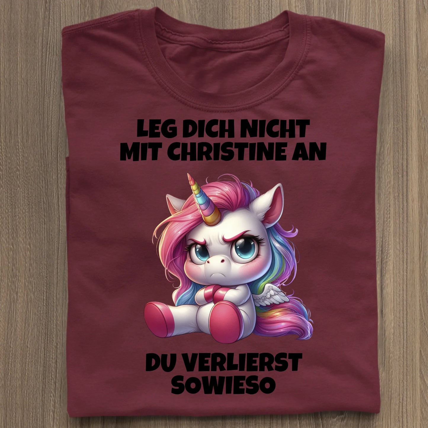 Leg dich nicht mit mir an - Organic Women's Shirt (personalisierbar) Serena T-Shirt ST ST Burgundy