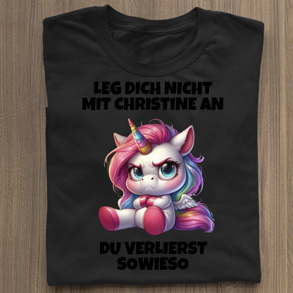 Leg dich nicht mit mir an - Organic Women's Shirt (personalisierbar) Serena T-Shirt ST ST Black