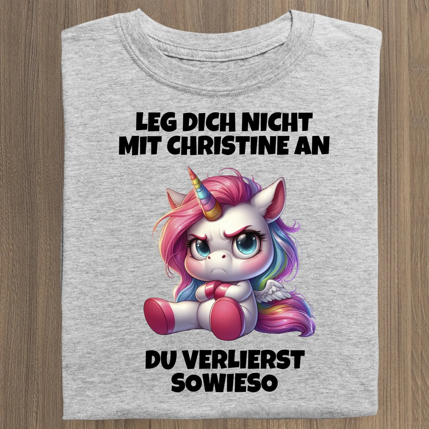 Leg dich nicht mit mir an - Organic Women's Shirt (personalisierbar) Serena T-Shirt ST ST Heather-Grey
