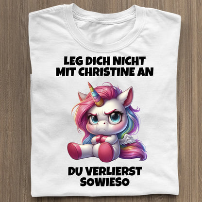 Leg dich nicht mit mir an - Organic Women's Shirt (personalisierbar) Serena T-Shirt ST ST White