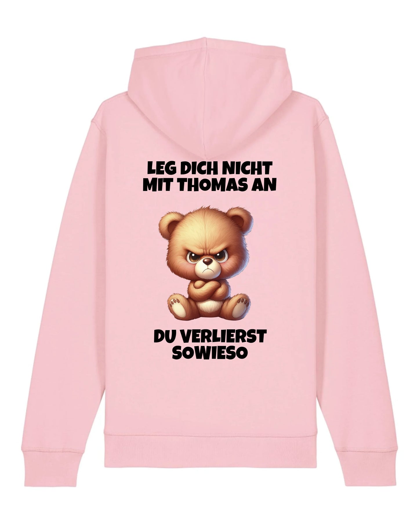 Leg dich nicht mit mir an - Organic Unisex Hoodie (personalisierbar) Drummer 2.0 Hoodie ST ST Cotton-Pink