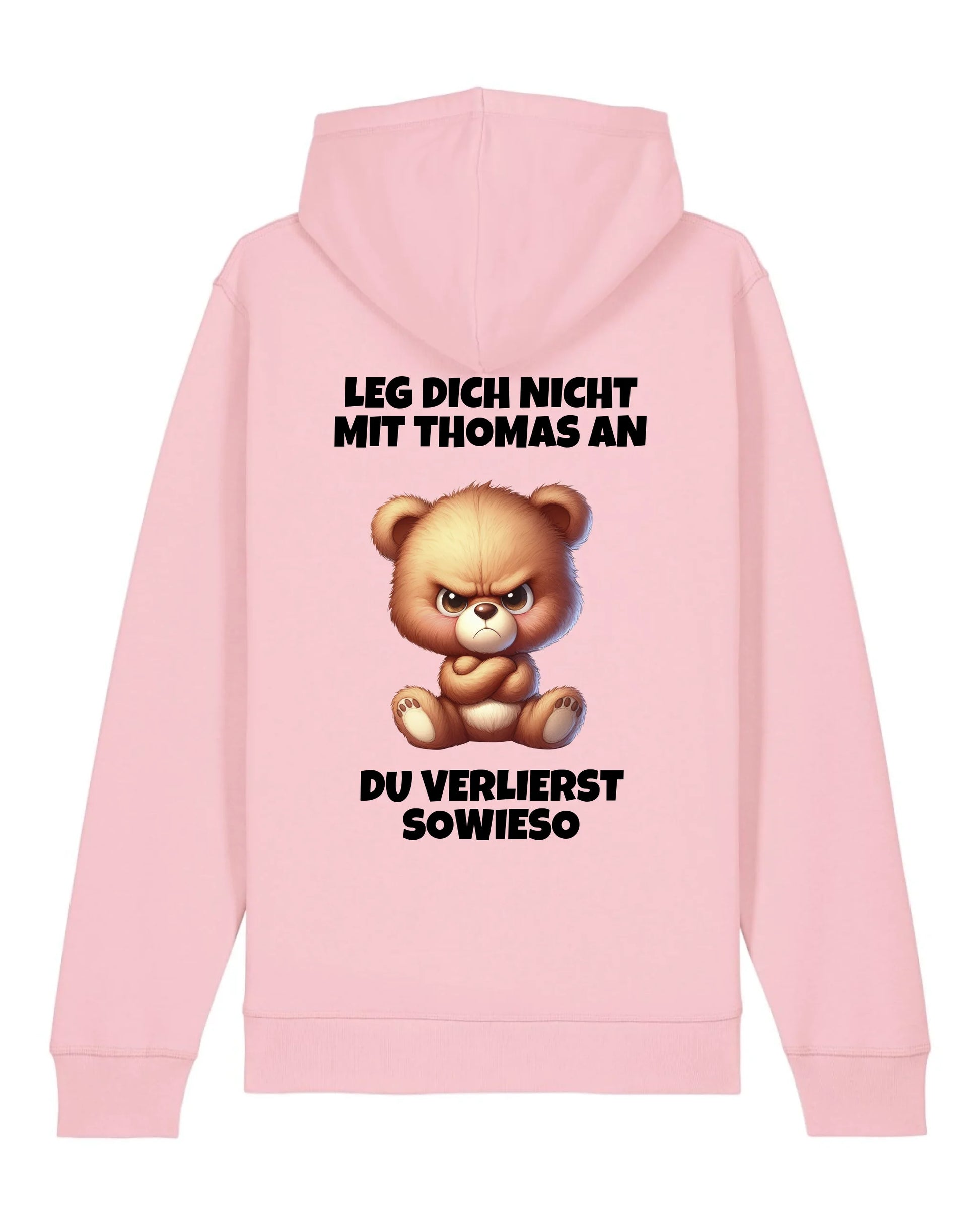 Leg dich nicht mit mir an - Organic Unisex Hoodie (personalisierbar) Drummer 2.0 Hoodie ST ST Cotton-Pink