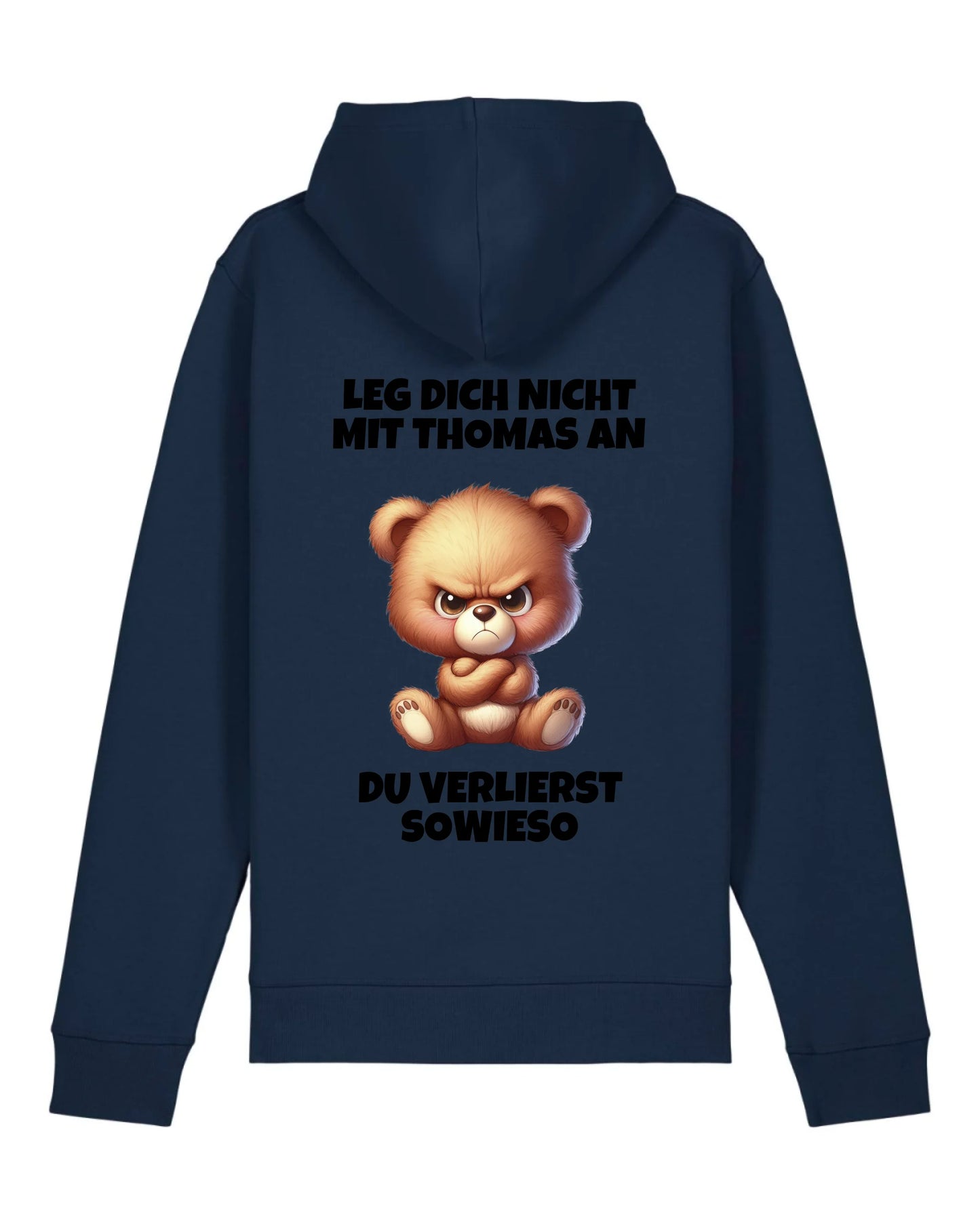 Leg dich nicht mit mir an - Organic Unisex Hoodie (personalisierbar) Drummer 2.0 Hoodie ST ST French-Navy