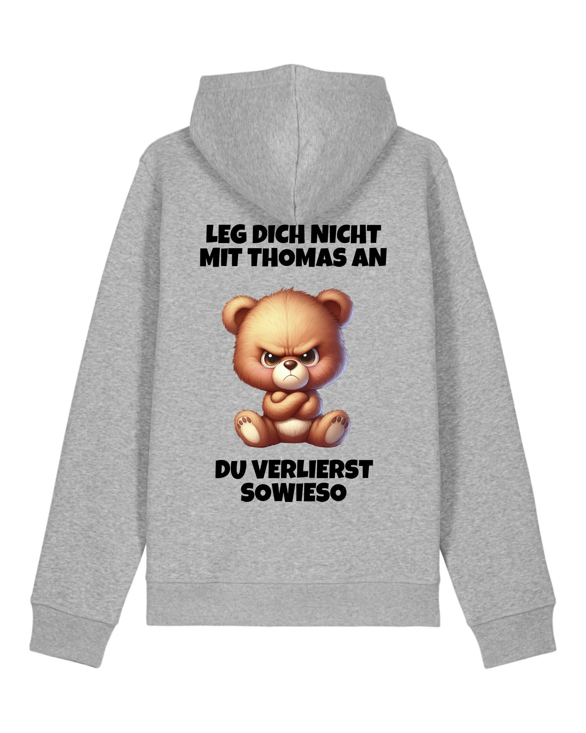 Leg dich nicht mit mir an - Organic Unisex Hoodie (personalisierbar) Drummer 2.0 Hoodie ST ST Heather-Grey