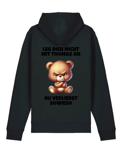 Leg dich nicht mit mir an - Organic Unisex Hoodie (personalisierbar) Drummer 2.0 Hoodie ST ST Black