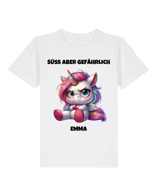 Süß aber gefährlich - Organic Kid's Shirt (personalisierbar) Mini Creator T-Shirt ST ST White