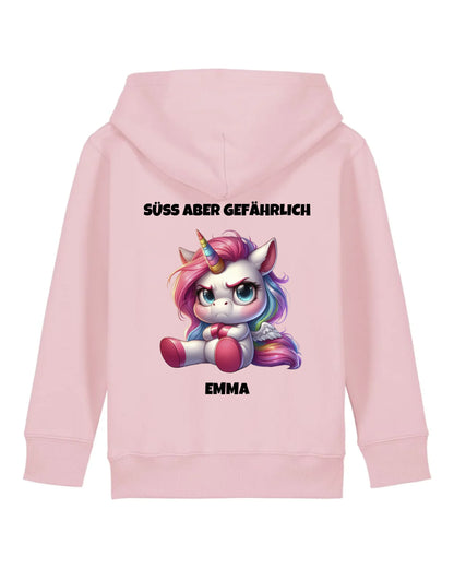Süß aber gefährlich - Organic Kid's Hoodie (personalisierbar) Mini Cruiser Hoodie ST ST Cotton-Pink